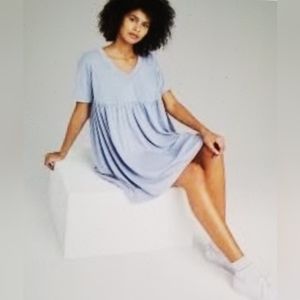 Wild fable baby blue babydoll swing Terry cloth knit dress Small